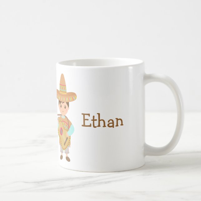 Caneca De Café Festa mexicana da guitarra do chapéu do Sombrero (Direita)