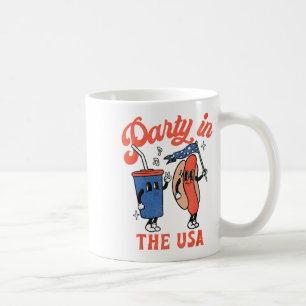 Caneca De Café Festa Nos EUA 4 De Julho Refrigerante Fofo E Cacho