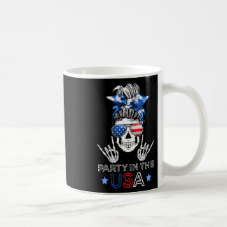 Caneca De Café Festa Nos Eua Mensageiro Bun Skeleton Rock N Roll 