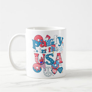 Caneca De Café Festa nos EUA - Verão americano 4 de julho