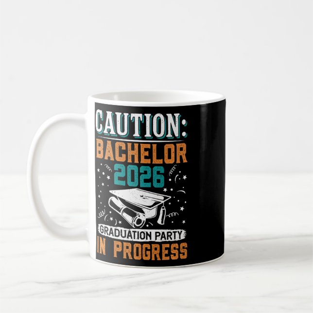 Caneca De Café Festas de Formatura Caution Bachelor 2026 G (Esquerda)
