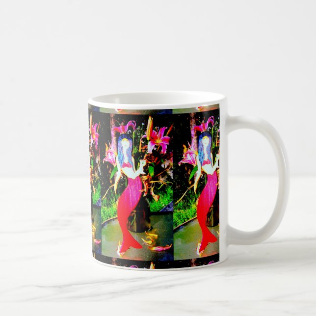 Caneca De Café festas de sereias vermelhas (Direita)