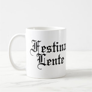 Caneca De Café Festina Lente - Torne a Coloração lenta - Frase la