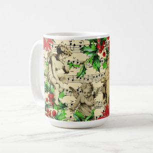 Caneca De Café Festiva Festiva Festiva Festiva Angel Cherubs Holl