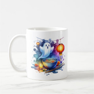 Caneca De Café Festival dos Fantasmas Famintos em Aquarela