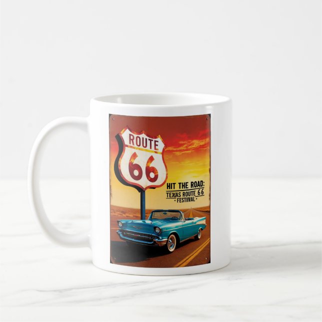 Caneca De Café Festival Texas Route 66 (Esquerda)