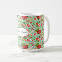 Caneca De Café Festive Christmas Decorations, Cute Holiday