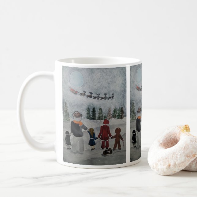 Caneca De Café Festive Friends Painting by Alfred Fox (Com Donut)