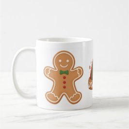 Caneca De Café Festive Gingerbread & Elf Hat Christmas Mug