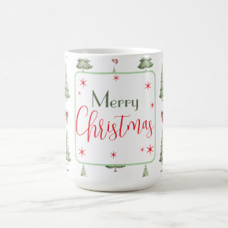 Caneca De Café Festive Red Green Merry Christmas Mug