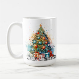 Caneca De Café Festive Whimsical Merry Christmas Tree