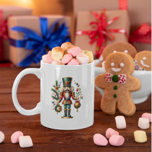 Caneca De Café Festivo Colorida Noz-Cacker de Natal