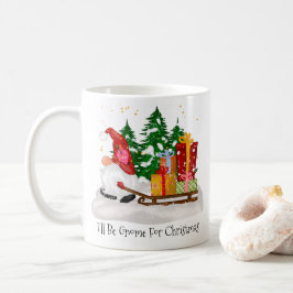 Caneca De Café Festivo Eu serei Gnomo para neve de Natal