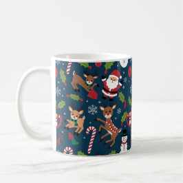 Caneca De Café Festivo Flocos de neve Design de Natal