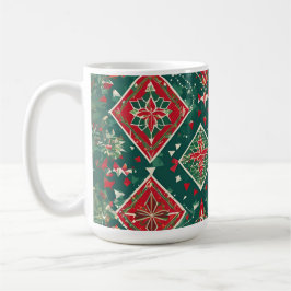 Caneca De Café Festivo Geométrico Christmas Charm Mug