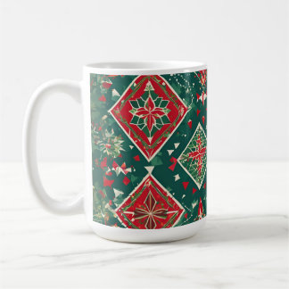 Caneca De Café Festivo Geométrico Christmas Charm Mug