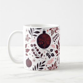 Caneca De Café Festivo inverno Vermelho e Negro Natal