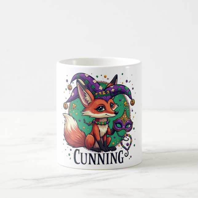 Caneca De Café Festivo Mardi Gras Fox Mug (Centro)