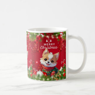 Caneca De Café "Festivo Puppy Christmas"