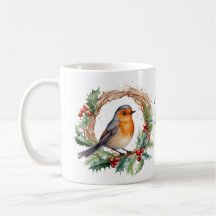 Festivo Red Robin Natal Gift Mug