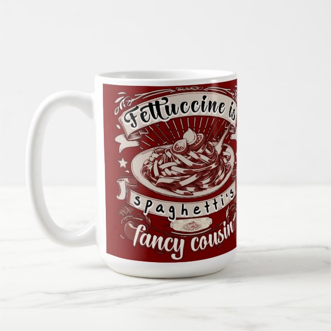 Caneca De Café Fettuccine é primo Rico de Espaguete (Esquerda)