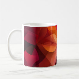 Caneca De Café 🍁 Feuilles d'automne vibrantes en rouge et orange