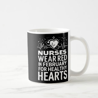 Caneca De Café Fevereiro Usamos Vermelho Cardiopatia Conscientiza