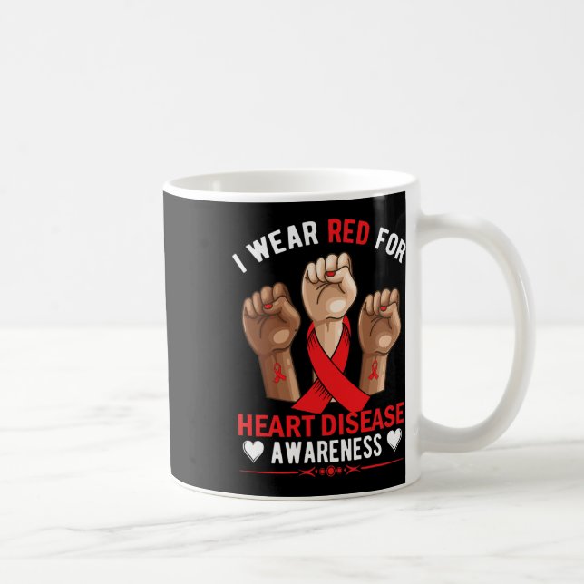 Caneca De Café Fevereiro Vestimos a Consciência Ameri da Doença d (Direita)