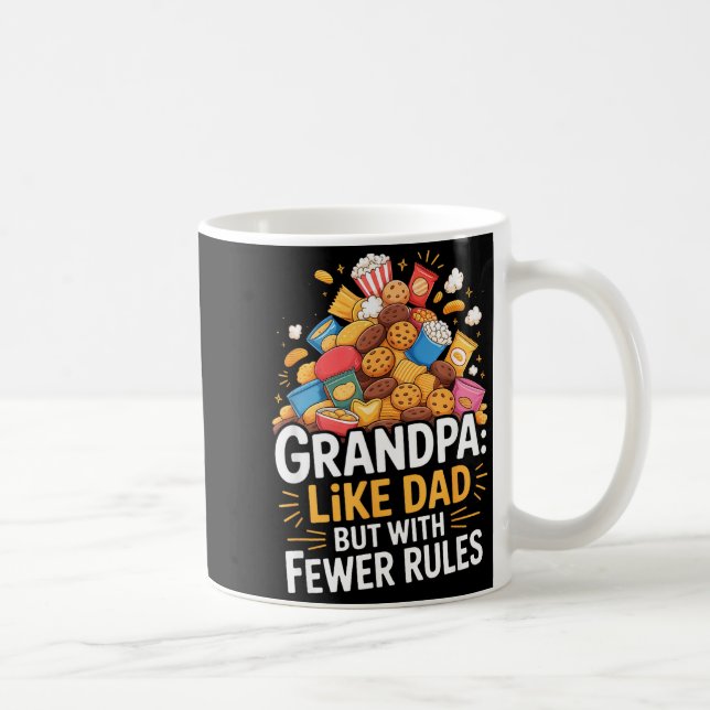Caneca De Café Fewer Rules Funny Grandpa  (Direita)