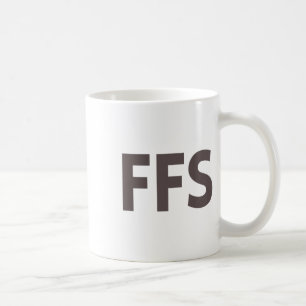 Caneca De Café Ffs Engraçado Sarcástico Palavra Jura Tee Dark Hum