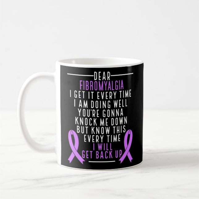 Caneca De Café Fibro Guerreiro Eu Vou Voltar A Fibromialgia Awar (Esquerda)