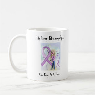 Caneca De Café "Fibromialgia de combate um dia de cada vez "