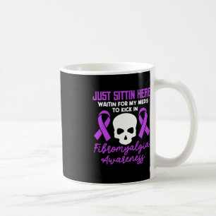 Caneca De Café Fibromialgia Sensibilização Fibro Guerreiro Roxo F