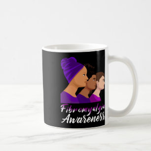 Caneca De Café Fibromialgia Sensibilização Mulheres Roxas Apoio 1