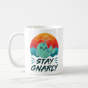 Caneca De Café Fica Gnarly Cute Narwhals Lover