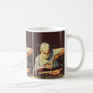 Caneca De Café Ficção Científica Vintage, Laboratório Cientista L