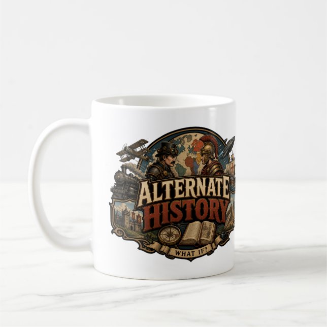 Caneca De Café Ficção de História Alternativa (Esquerda)