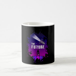 Caneca De Café Ficha Científica Ufo Alienígena Espacial Foguete E