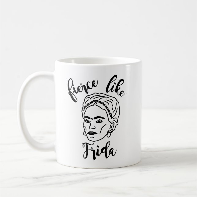 Caneca De Café Fierce como Frida Mug - Frida Kahlo (Esquerda)