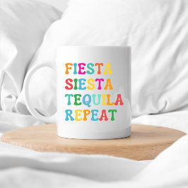 Caneca De Café Fiesta Siesta Tequila Repeat