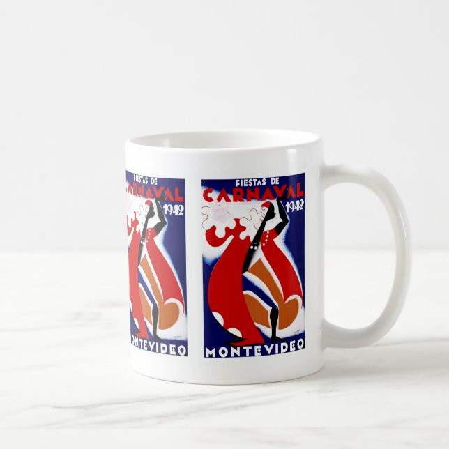 Caneca De Café Fiestas de Carnaval ~ Montevideo (Direita)