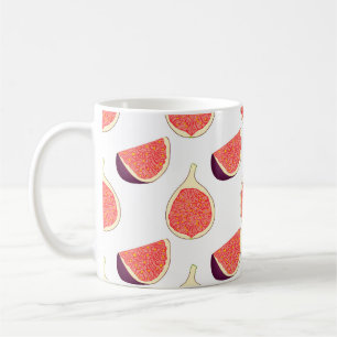Caneca De Café Fig roxo sem costura: padrão colorido