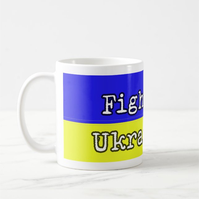 Caneca De Café Fight like Ukrainians (Esquerda)