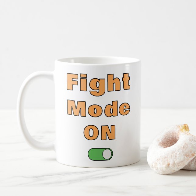 Caneca De Café Fight Mode On (Com Donut)