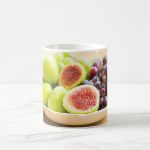 Caneca De Café Figos frescos e uvas