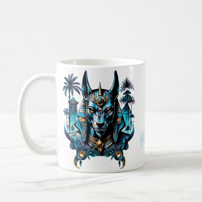 Caneca De Café Figura de fantasia egípcia. (Esquerda)