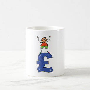 Caneca De Café Figura de Pauzinhos Brincalhona em Pé sobre Libra