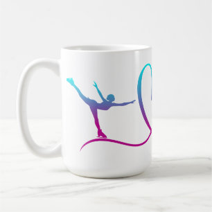 Caneca De Café figura patinando garotas "Eu amo patinar"