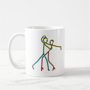 Caneca De Café Figuras Dançando Salsa
