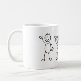 Caneca De Café Figuras Engraçadas do Stick Family